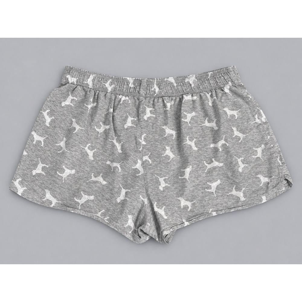 Victoria's Secret PINK Pajama Shorts Womens XS Gray Dog Print Excellent Knit